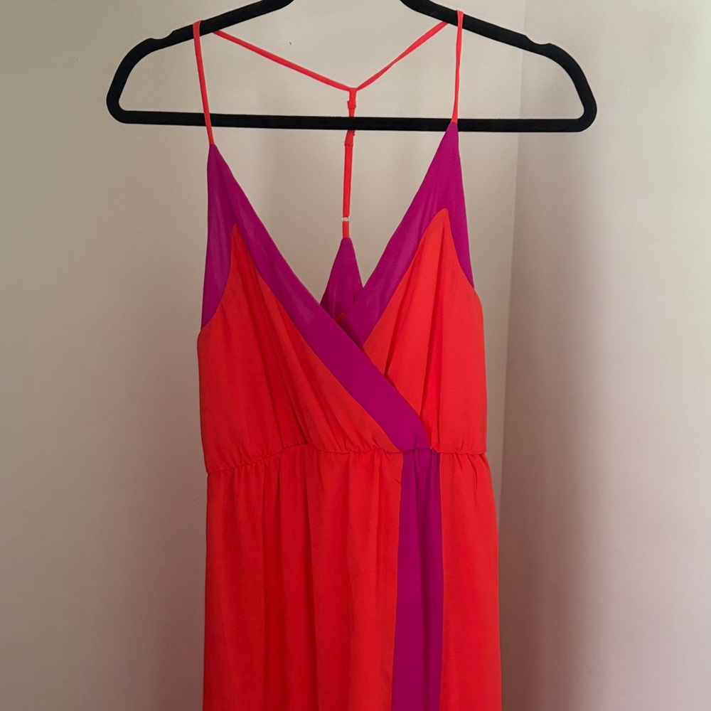 Lulu's Vibrant Orange and Purple Dress